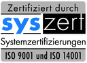 Certified by syszert system certifications (ISO 9001 and ISO 14001)